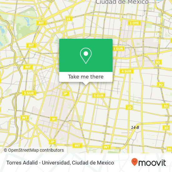 Torres Adalid - Universidad map