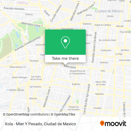 Xola - Mier Y Pesado map