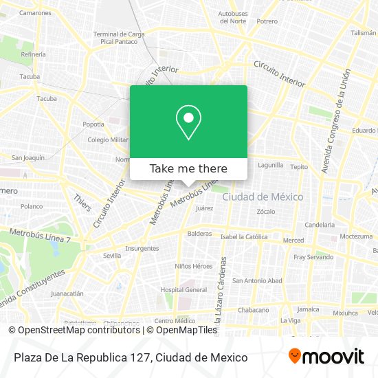 Mapa de Plaza De La Republica 127