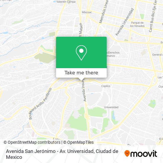 Mapa de Avenida San Jerónimo - Av. Universidad