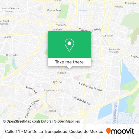 Calle 11 - Mar De La Tranquilidad map