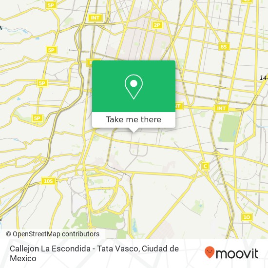 Callejon La Escondida - Tata Vasco map