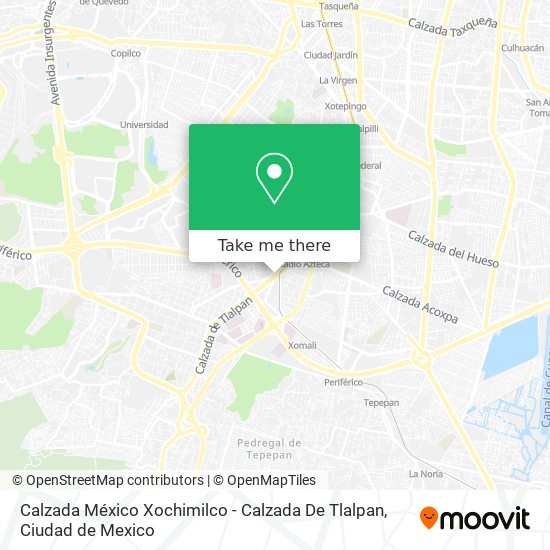 Calzada México Xochimilco - Calzada De Tlalpan map