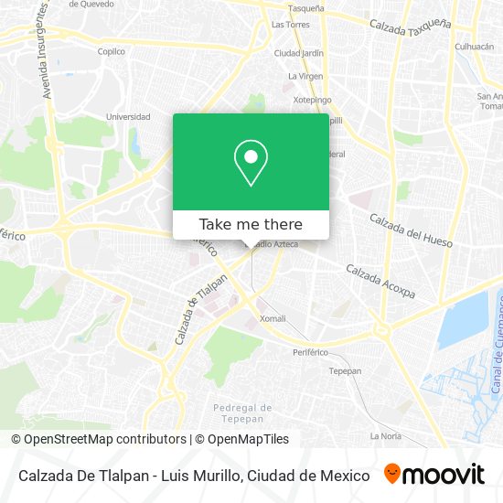 Mapa de Calzada De Tlalpan - Luis Murillo