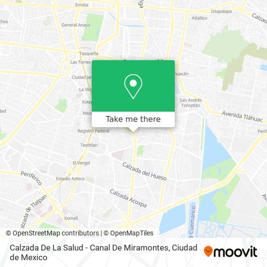 Calzada De La Salud - Canal De Miramontes map