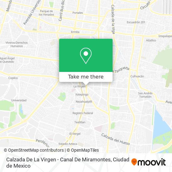Calzada De La Virgen - Canal De Miramontes map