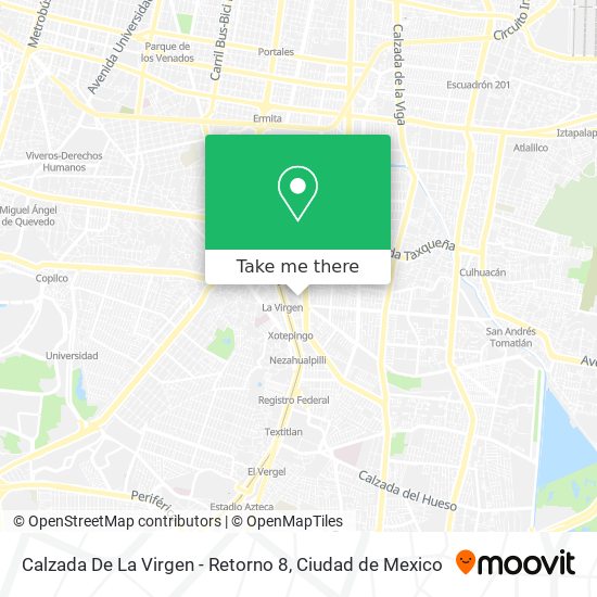Calzada De La Virgen - Retorno 8 map