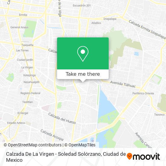 Calzada De La Virgen - Soledad Solórzano map