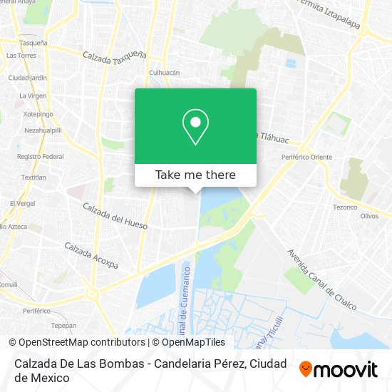 Calzada De Las Bombas - Candelaria Pérez map