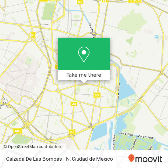 Calzada De Las Bombas - N map