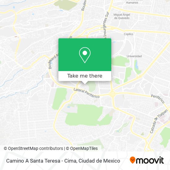 Mapa de Camino A Santa Teresa - Cima