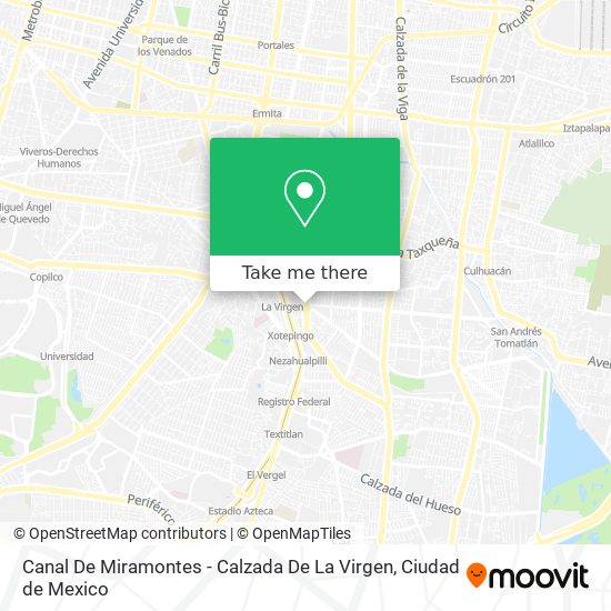 Canal De Miramontes - Calzada De La Virgen map