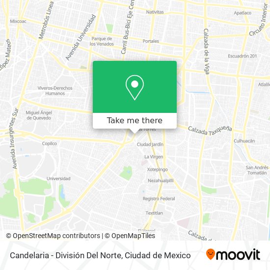 Candelaria - División Del Norte map
