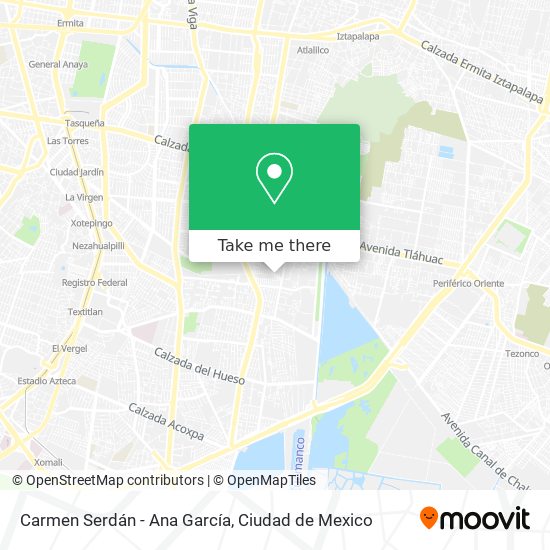 Carmen Serdán - Ana García map