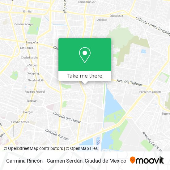 Mapa de Carmina Rincón - Carmen Serdán