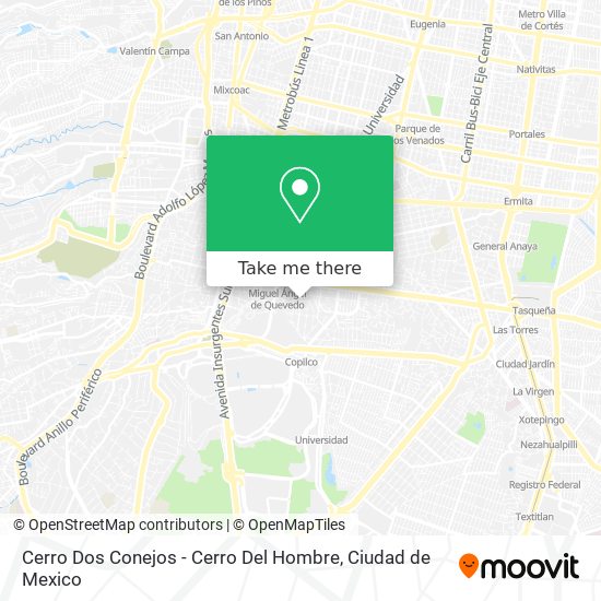 Cerro Dos Conejos - Cerro Del Hombre map