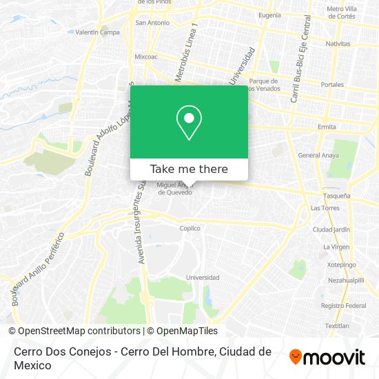 Mapa de Cerro Dos Conejos - Cerro Del Hombre