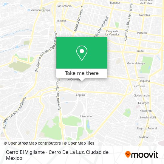 Mapa de Cerro El Vigilante - Cerro De La Luz