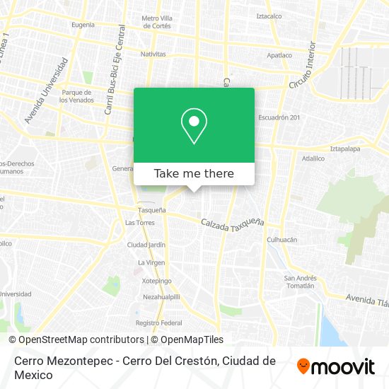 Mapa de Cerro Mezontepec - Cerro Del Crestón