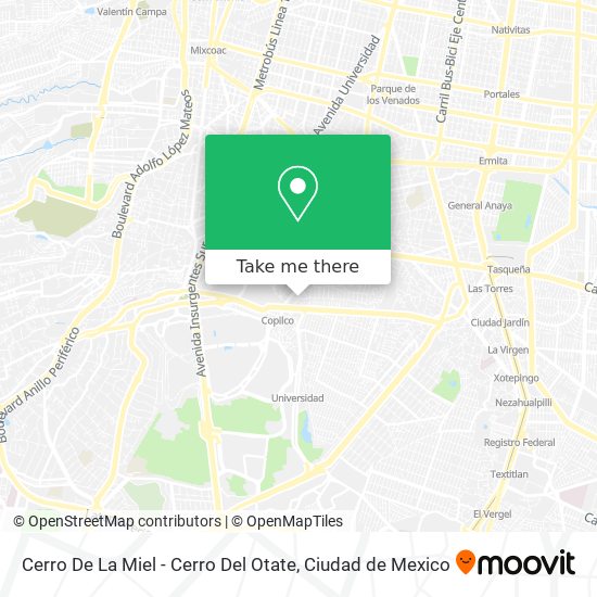 Cerro De La Miel - Cerro Del Otate map