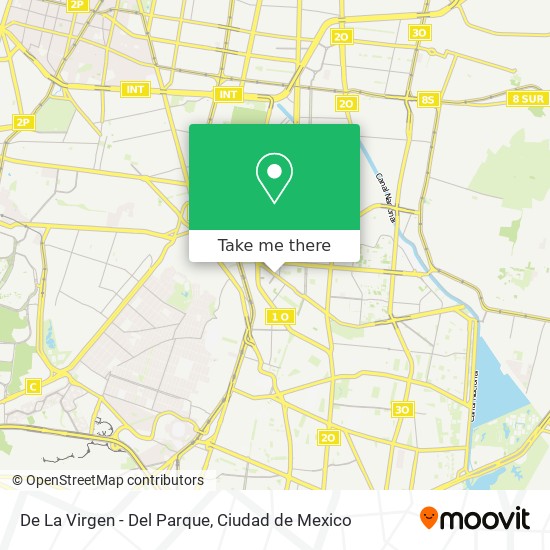 De La Virgen - Del Parque map