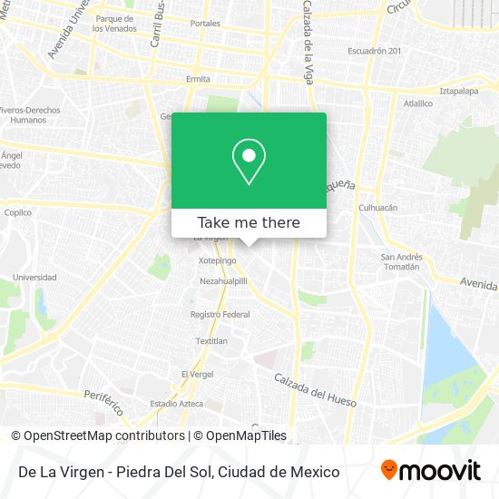 De La Virgen - Piedra Del Sol map