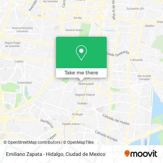 Emiliano Zapata - Hidalgo map