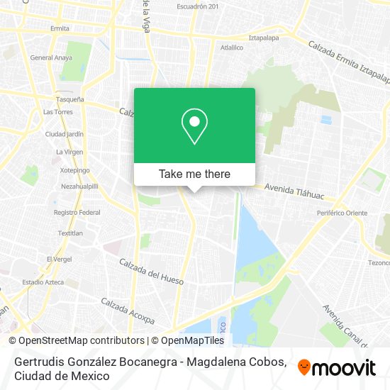 Gertrudis González Bocanegra - Magdalena Cobos map