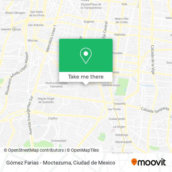 Mapa de Gómez Farias - Moctezuma