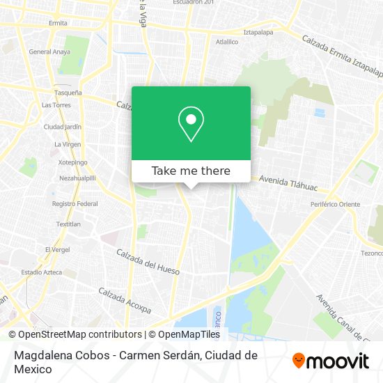 Magdalena Cobos - Carmen Serdán map
