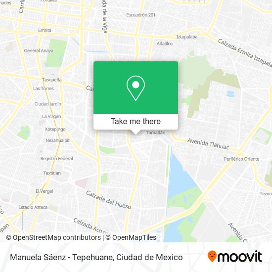 Manuela Sáenz - Tepehuane map