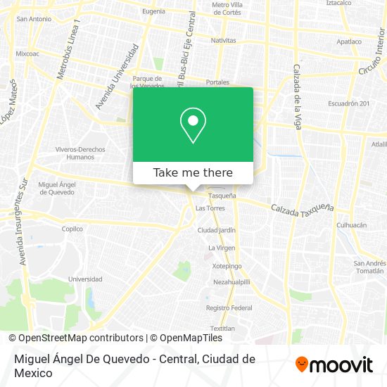 Mapa de Miguel Ángel De Quevedo - Central