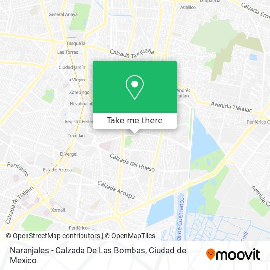 Naranjales - Calzada De Las Bombas map