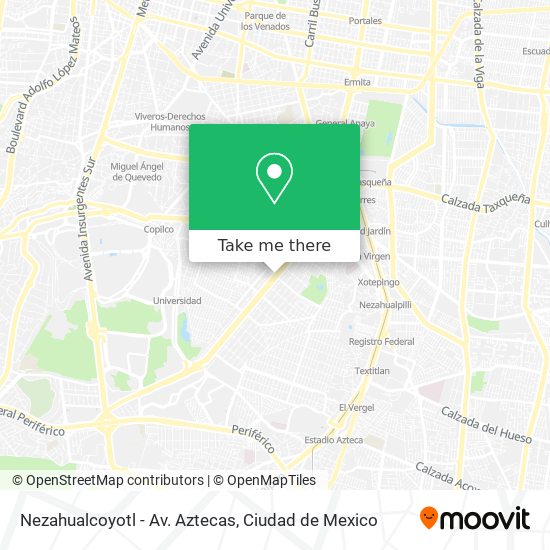 Nezahualcoyotl - Av. Aztecas map