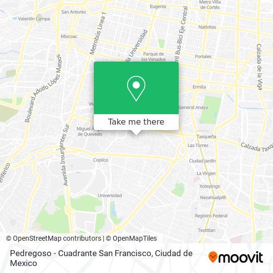 Pedregoso - Cuadrante San Francisco map