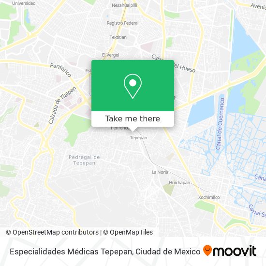 Especialidades Médicas Tepepan map