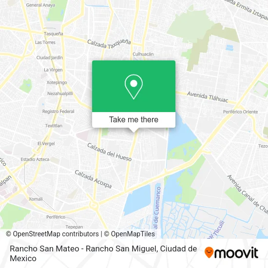 Rancho San Mateo - Rancho San Miguel map