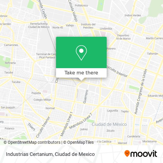 Industrias Certanium map