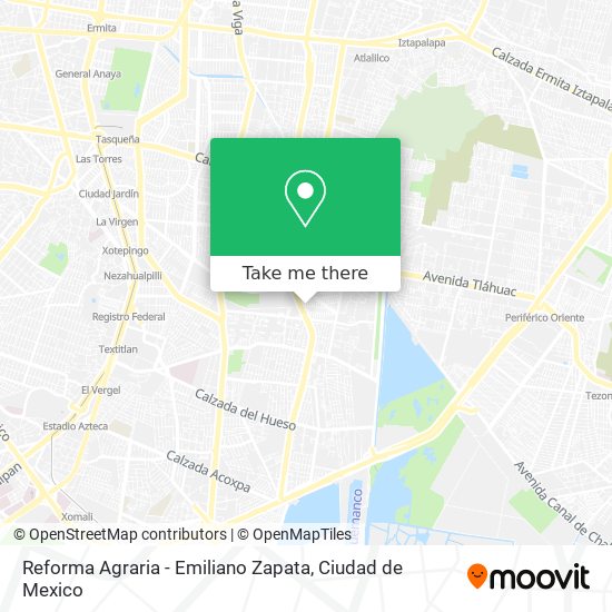 Reforma Agraria - Emiliano Zapata map