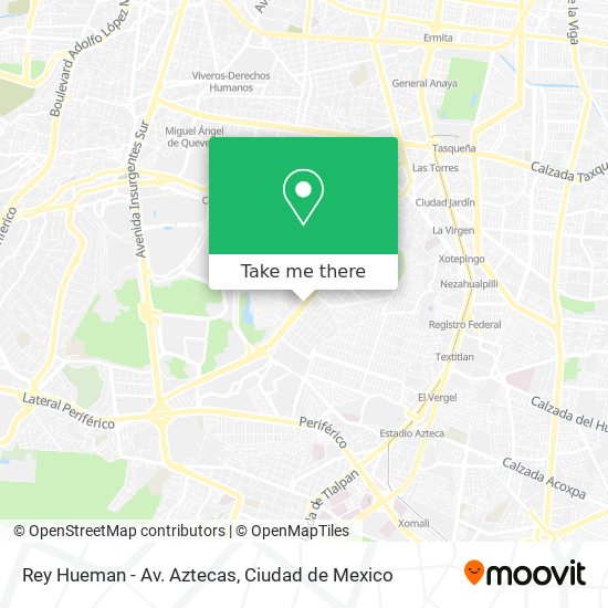 Rey Hueman - Av. Aztecas map