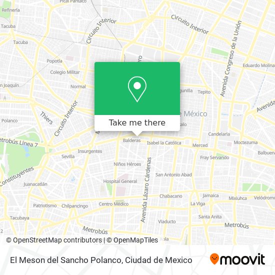Mapa de El Meson del Sancho Polanco
