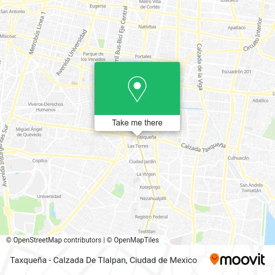Taxqueña - Calzada De Tlalpan map