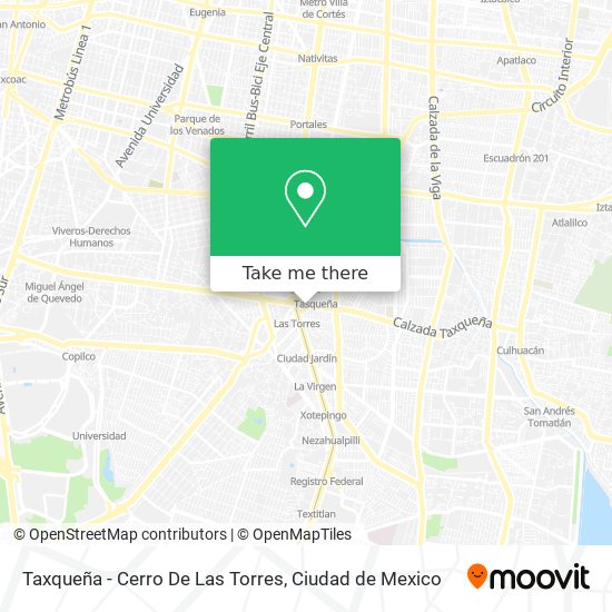 Taxqueña - Cerro De Las Torres map