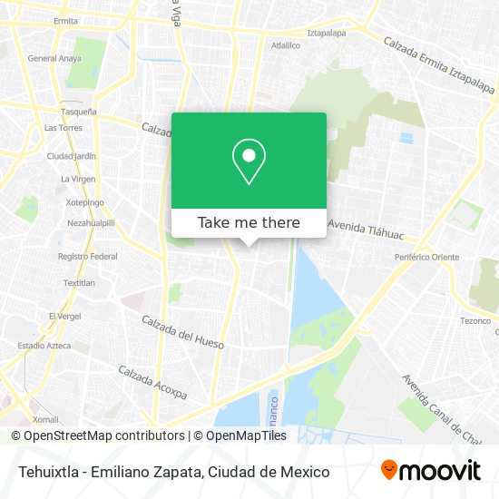 Mapa de Tehuixtla - Emiliano Zapata