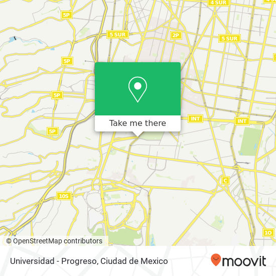 Universidad - Progreso map
