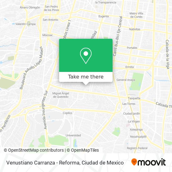 Venustiano Carranza - Reforma map