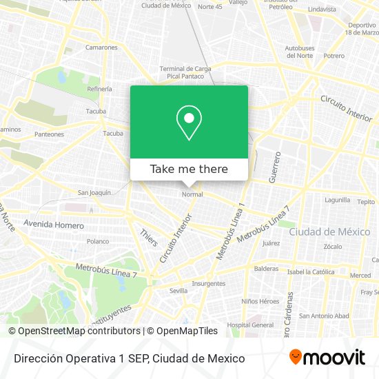 Dirección Operativa 1 SEP map