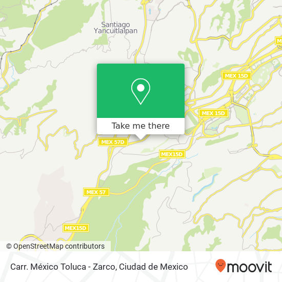 Carr. México Toluca - Zarco map