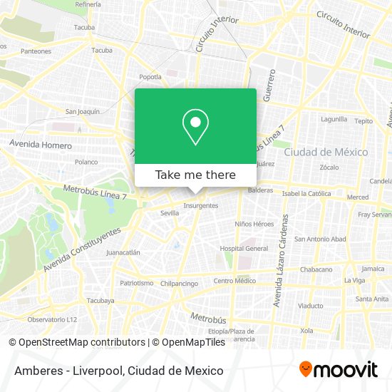 Amberes - Liverpool map