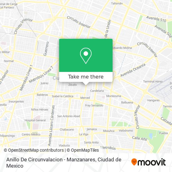 Anillo De Circunvalacion - Manzanares map